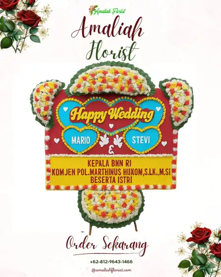 Papan Bunga Pernikahan Merjoyo